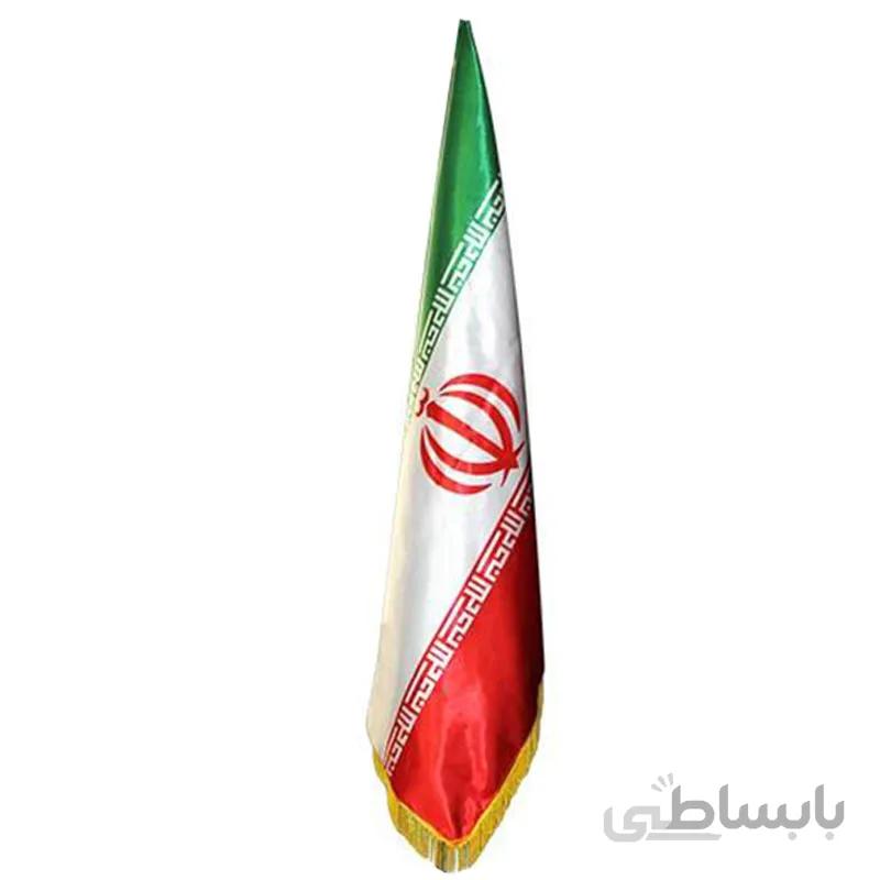 پرچم ایران تشریفاتی سایز 150 × 90 سانتی متر مدل شهاب تحریر