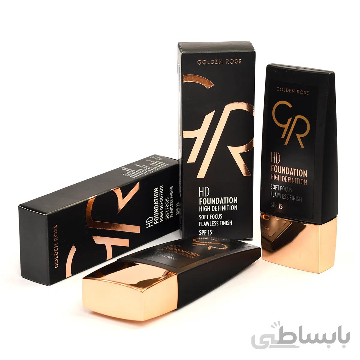 کرم پودر گلدن رز Golden Rose مدل HD FOUNDATION