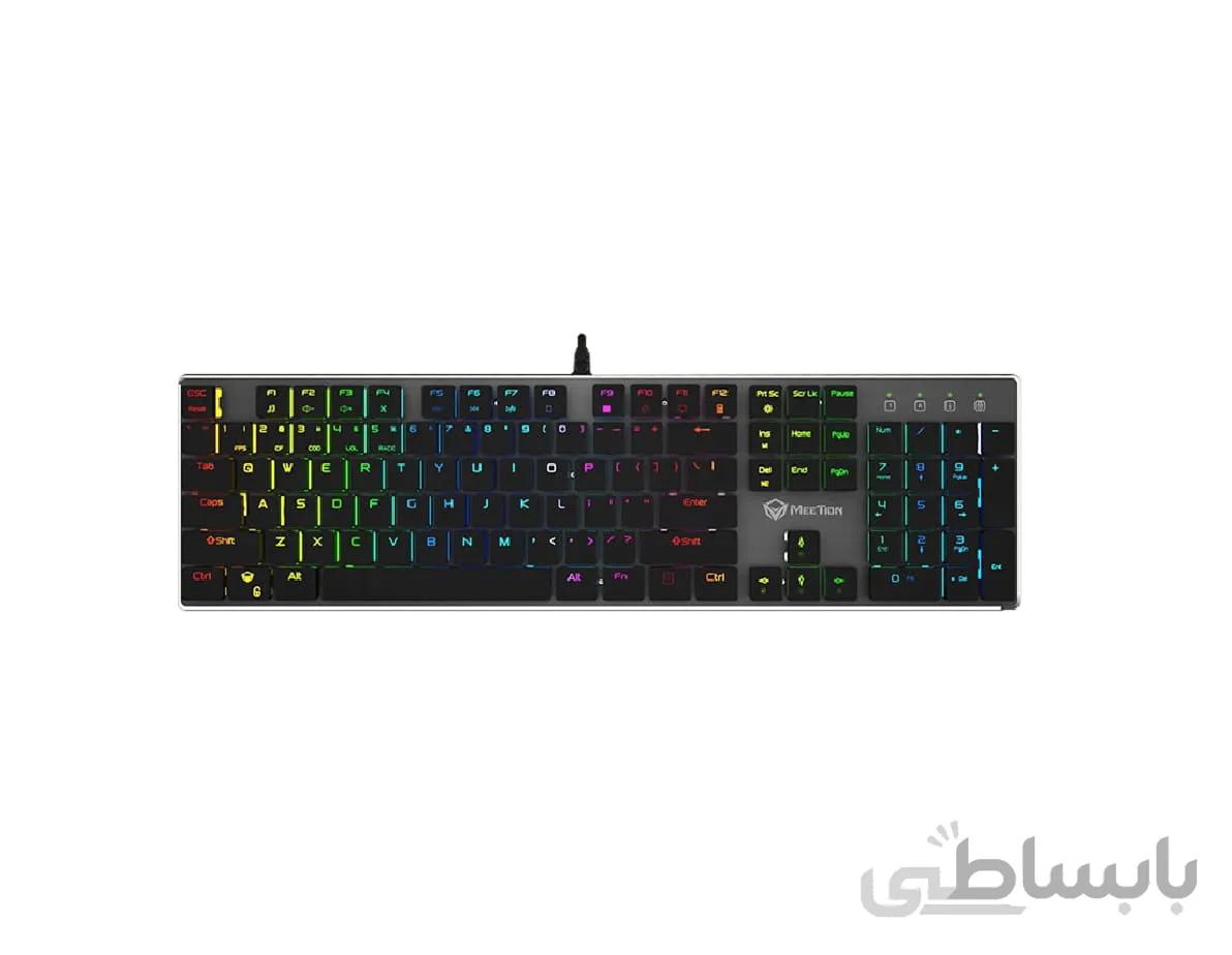 کیبورد مخصوص بازی میشن مدل Meetion MT-MK80 ا Ultra-thin Mechanical Keyboard MK80