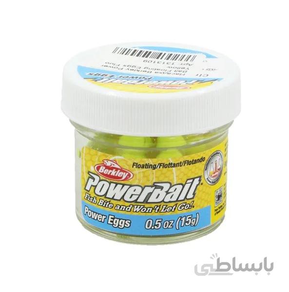 خمیر برکلی توپی پاور اگز قزل الا Berkley PowerBait Power Clear Eggs Floating Clear Silver Fl. Yellow Original Scent