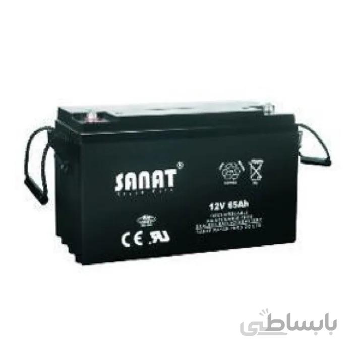 باتری یو پی اس 12 ولت 65 آمپر برند صنعت مدل SRP65-12