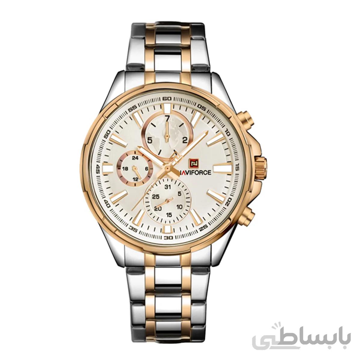 ساعت مچی نیوی فورس مردانه رزگلد مدل Naviforce 9089
