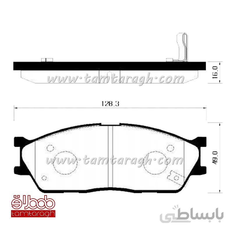 لنت ترمز جلو سرامیکی ریو LS تیبا ساینا کوییک برند گلد GOLD اصل کره