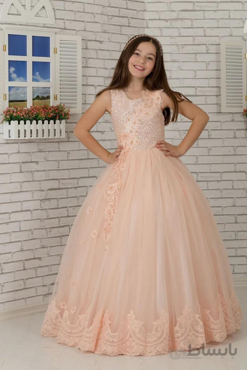 خرید نقدی لباس مجلسی بهاری دخترانه برند AnilKids رنگ صورتی ty44174567