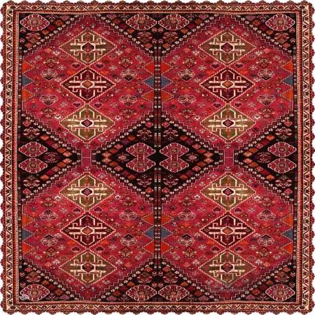 رومیزی مخمل مربع فرش قشقایی