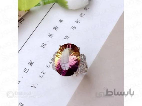انگشتر زنانه نگین رنگارنگ روکسان 13881