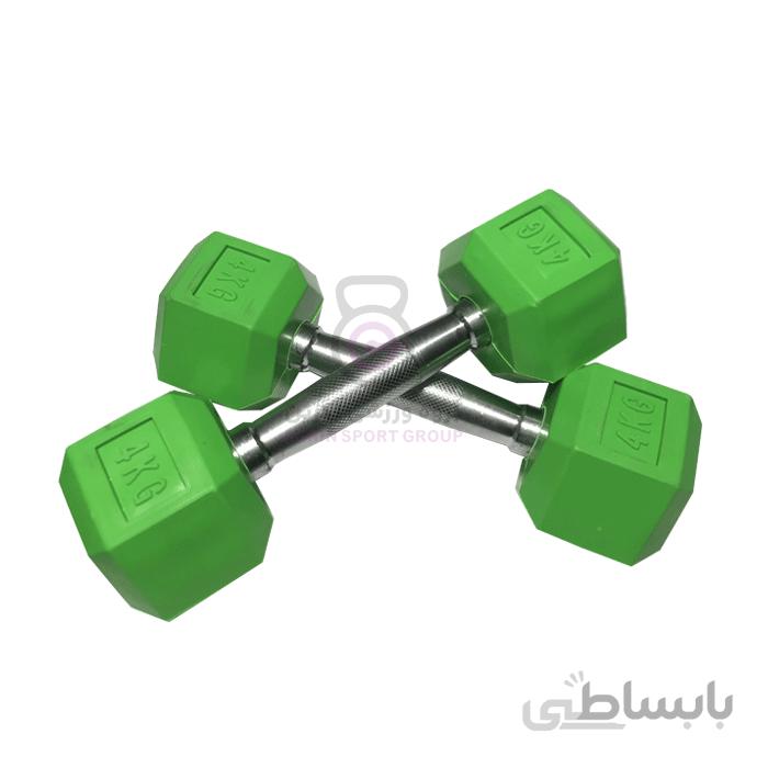 دمبل شش گوش رنگی