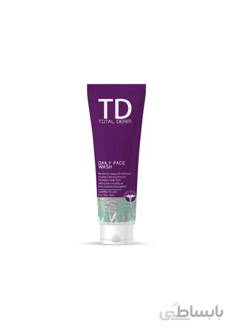 ژل شستشوی صورت پوست چرب توتال درم Total derm Daily Face Wash
