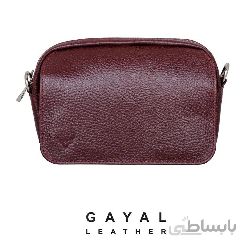 کیف دوشی زنانه گَیال چرم dz10 زرشکی فلوتر