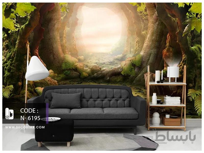 پوستر دیواری طبیعت طرح جنگل کد N-6195