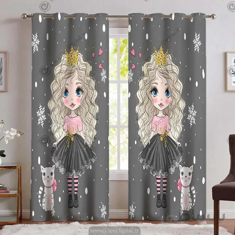 پرده پانچ عروسکی دخترانه PK-4933