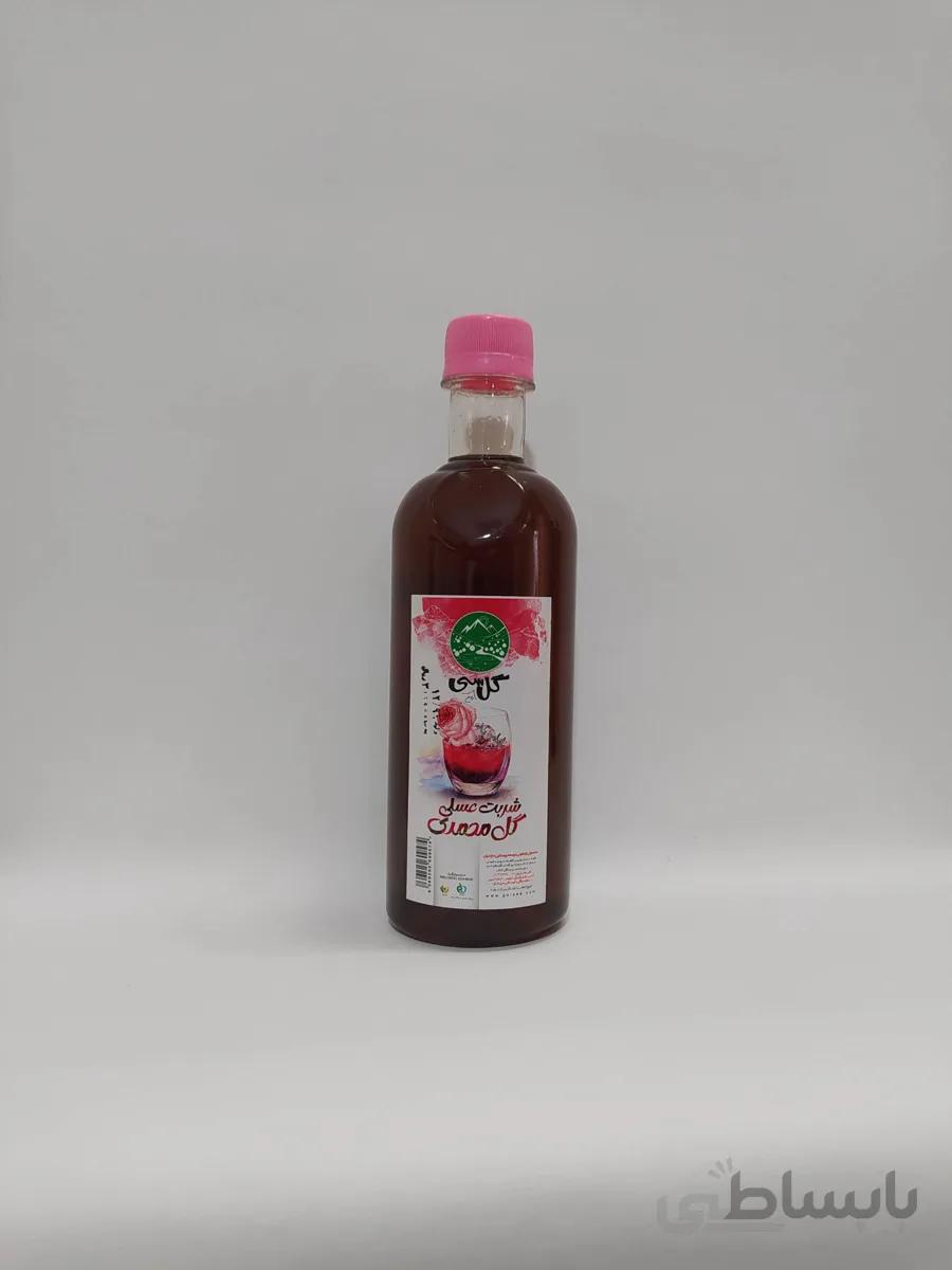 شربت عسلی گل محمدی ارگانیک 500 سی سی گل باغ سی