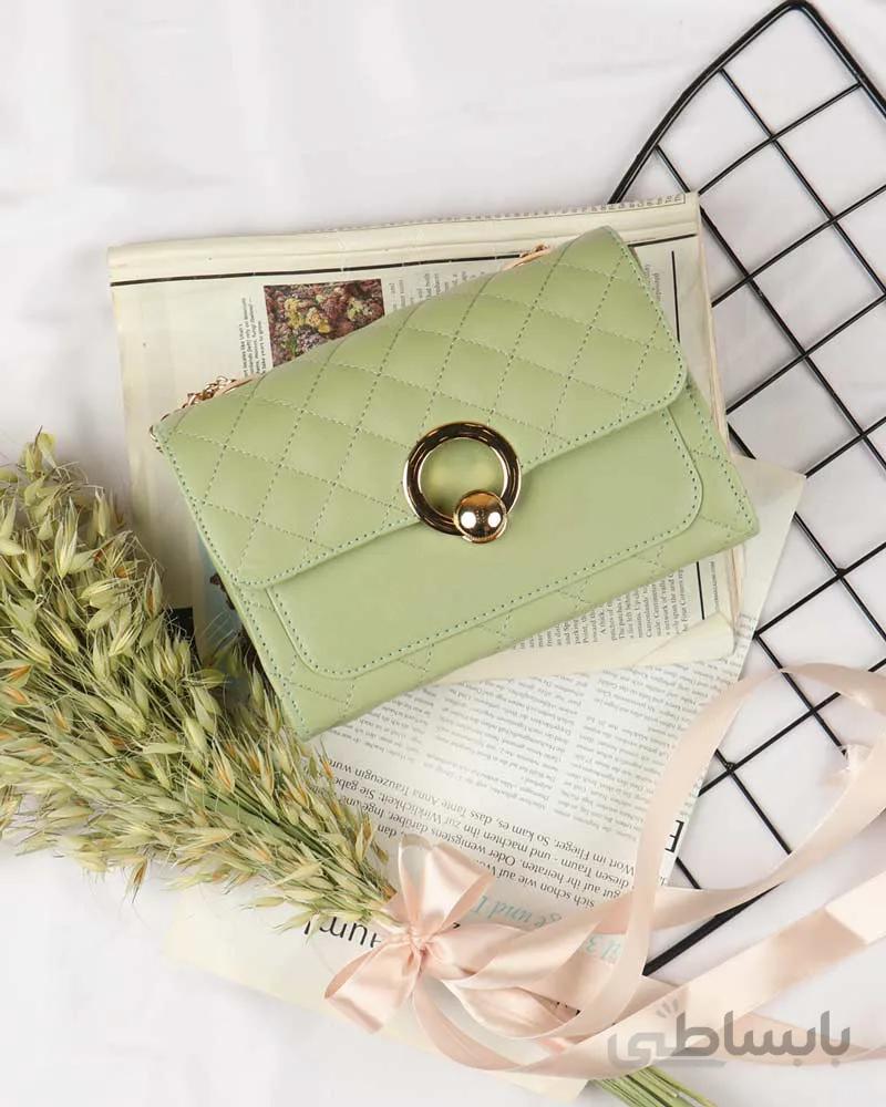 کیف چرم مصنوعی قفل تیله ای کد 510