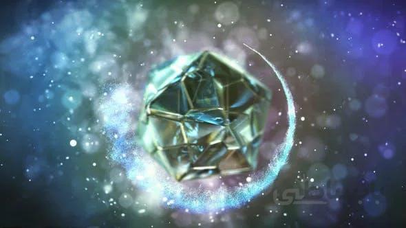 پروژه آماده افترافکت : لوگو چند ضلعی شیشه ای Polyhedron Glass Logo 22568308