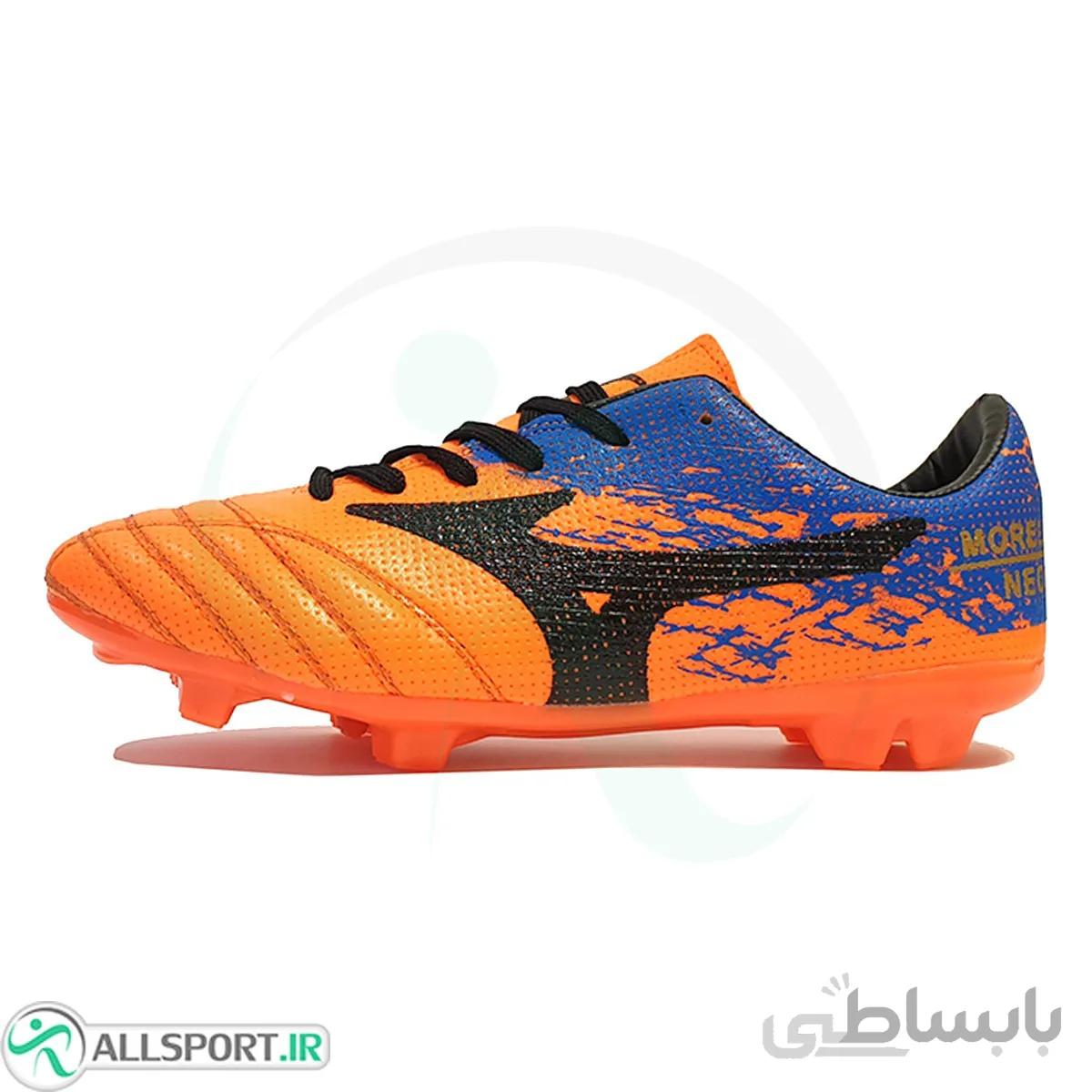کفش فوتبال میزانو طرح اصلی مشکی نارنجی Mizuno Morelia Neo