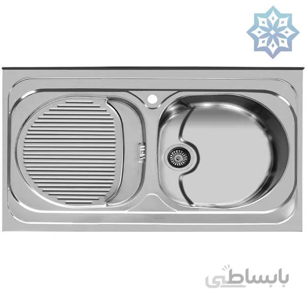 سینک ظرفشویی اخوان مدل 115 روکار سایز 60*100
