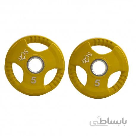 صفحه هالتر استار کد 805 وزن 5 کیلوگرم بسته 2 عددی