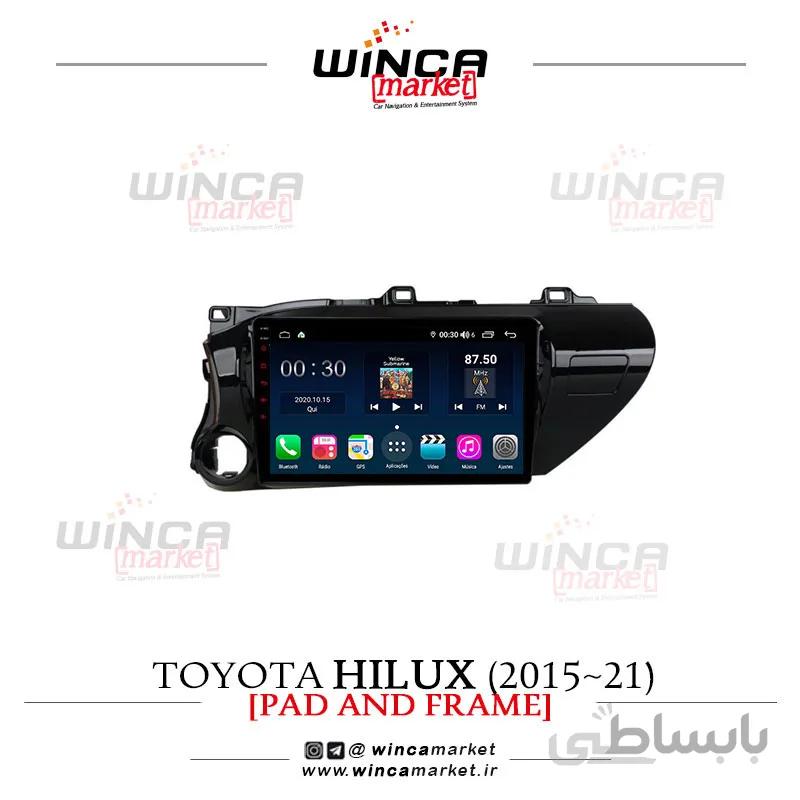 مانیتور اندروید تویوتا هایلوکس 2015-21 Hilux برند وینکا WINCA سری S500+ پلاس مدل H855