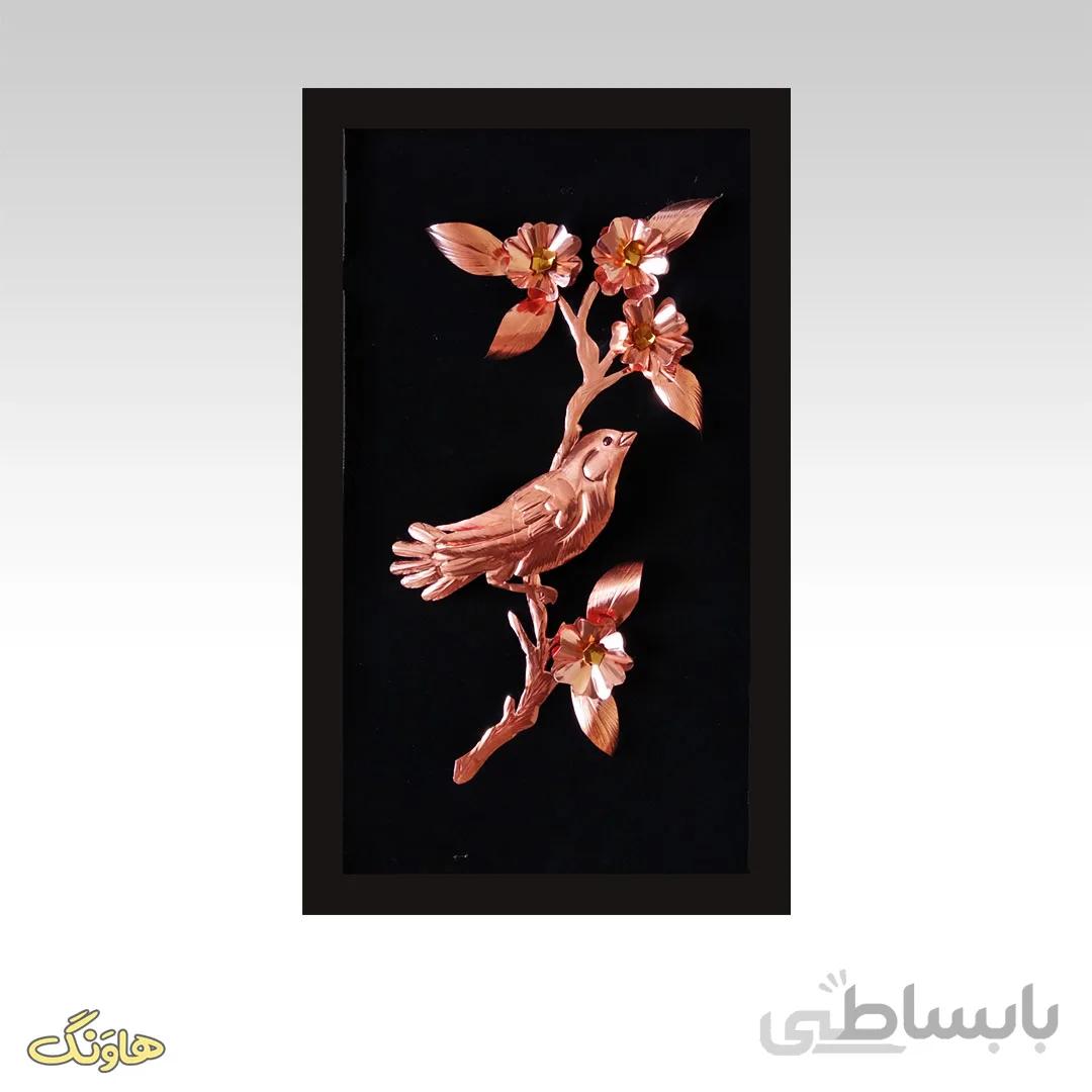 تابلو گل و پرنده C012