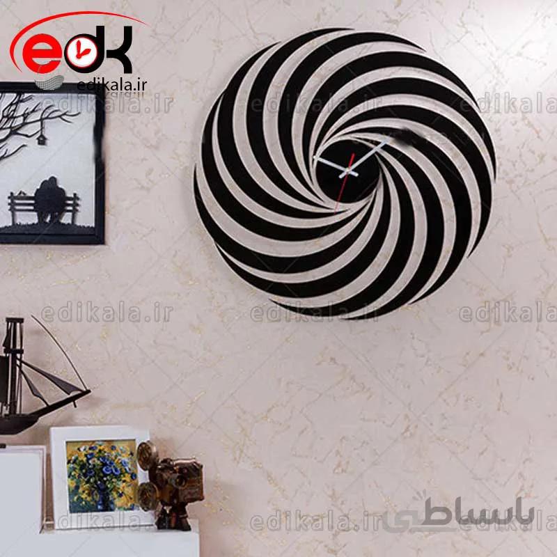 ساعت دیواری فانتزی طرح پیچ پیچی در پنج رنگ