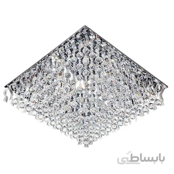 لوستر سقفی کریستالی چشمه نور ۲۰ شعله کد M6638/80-80-S-C کروم
