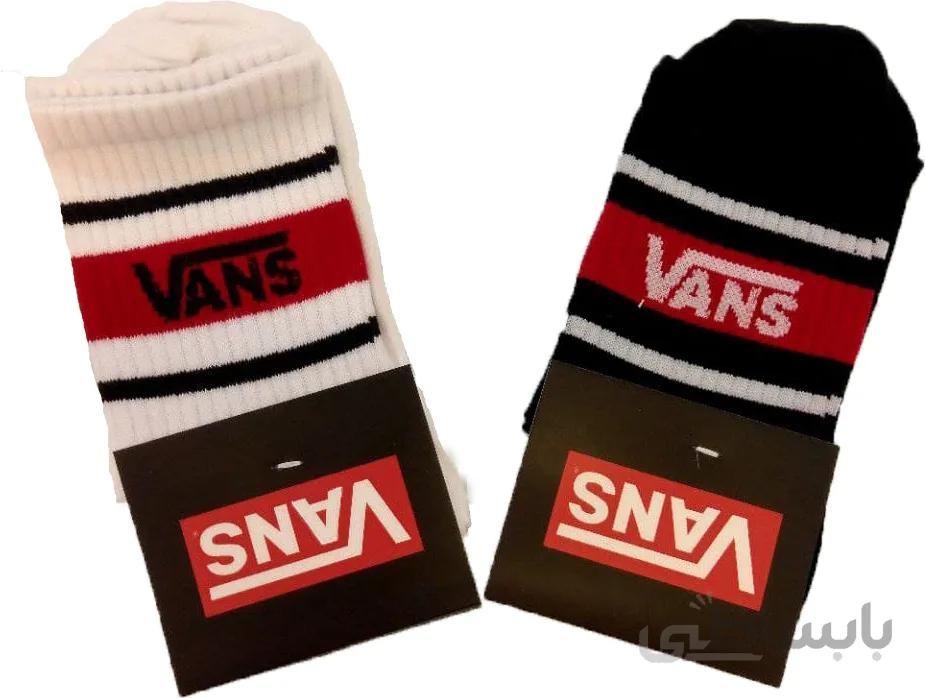 جوراب ساقدار طرح ونس vans کد 208 مشکی
