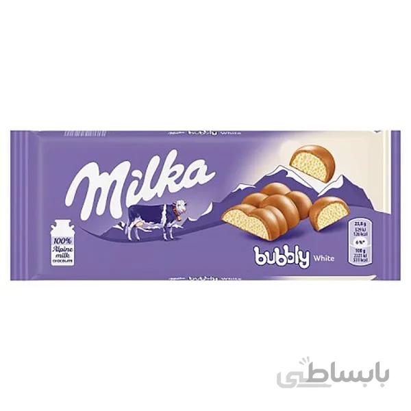 شکلات میلکا بابلی وایت – Milka Bubbly White