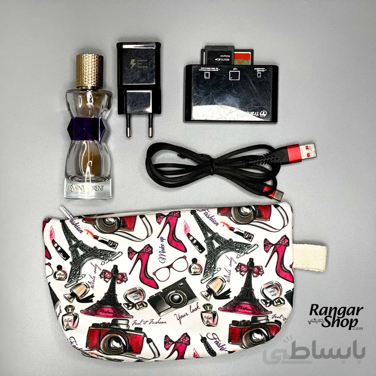 کیف لوازم ارایش طرح ایفل