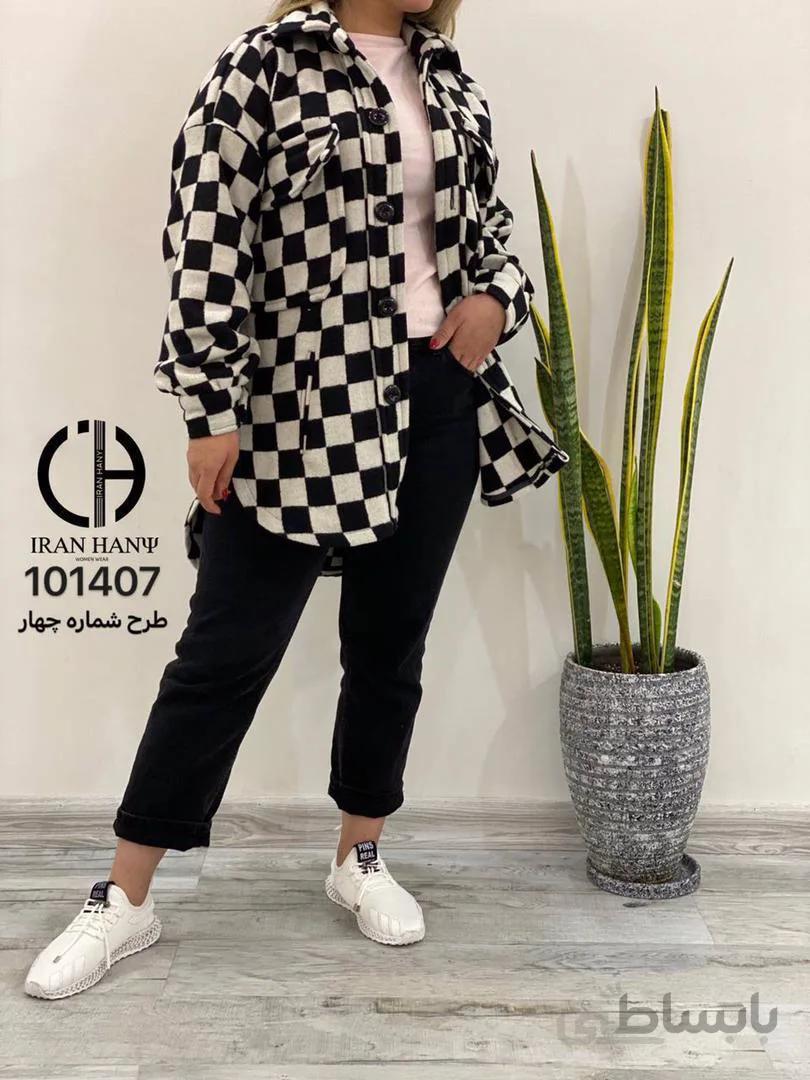 پالتو زنانه پشمی جلو دکمه ایران هانی ۱۰۱۴۰۷