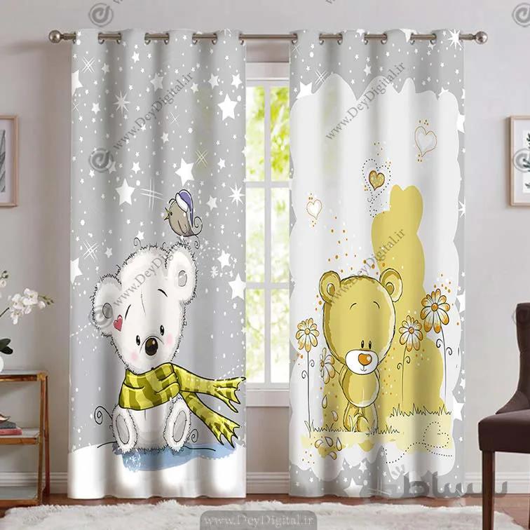 پرده ساده و شیک اتاق خواب کودک PK-4955