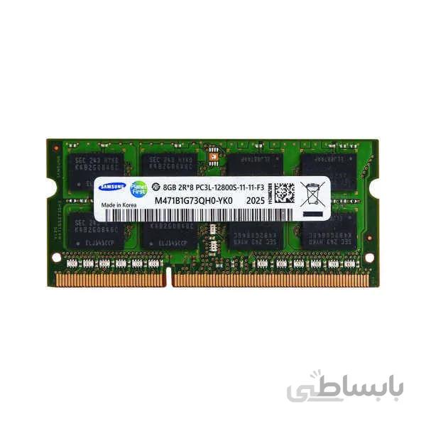 رم لپ تاپ DDR3 تک کاناله 1600 مگاهرتز سامسونگ ظرفیت 8گیگابایت ا RAM DDR3