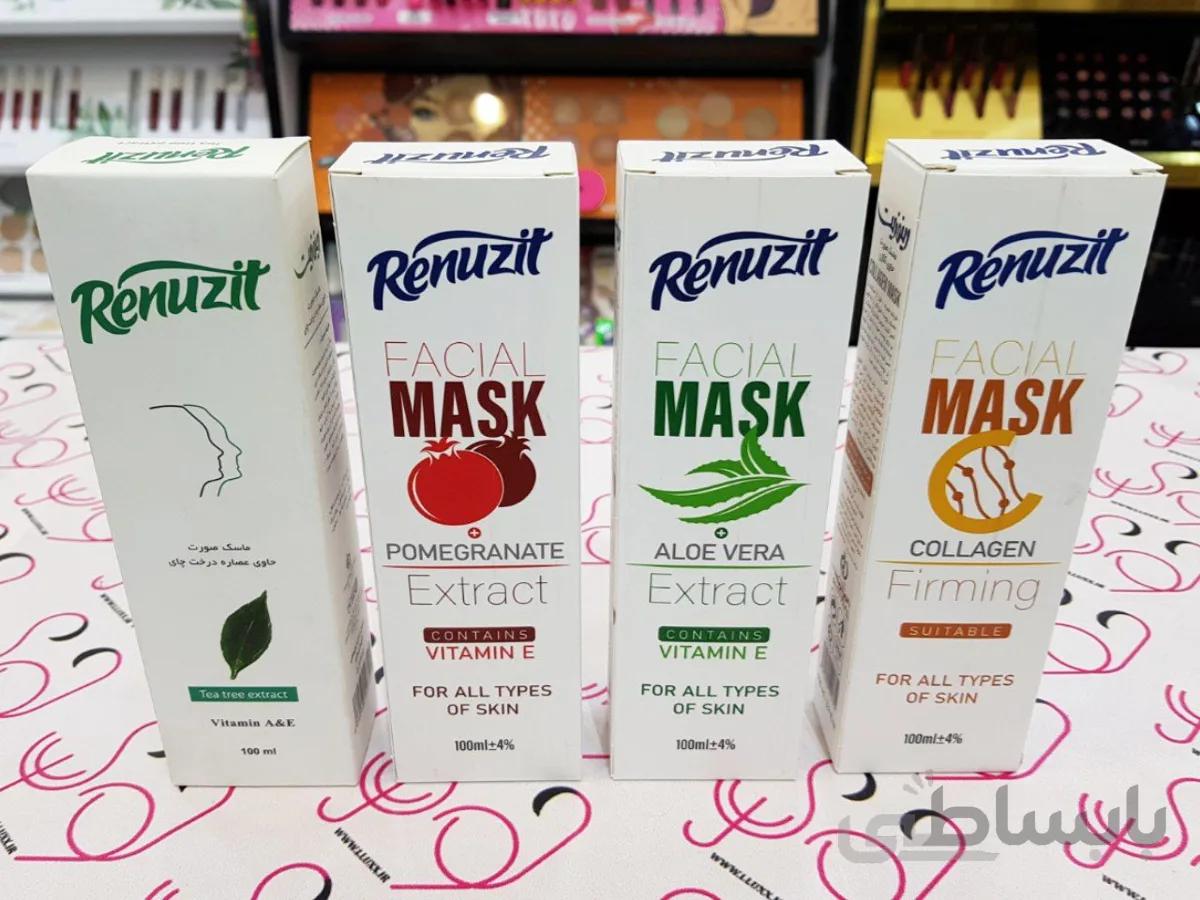 ماسک صورت رینوزیت RENUZIT مدل فیشال ماسک حجم 100 میلی لیتر