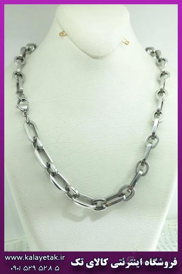 زنجیر دیپلمات نقره ای استیل