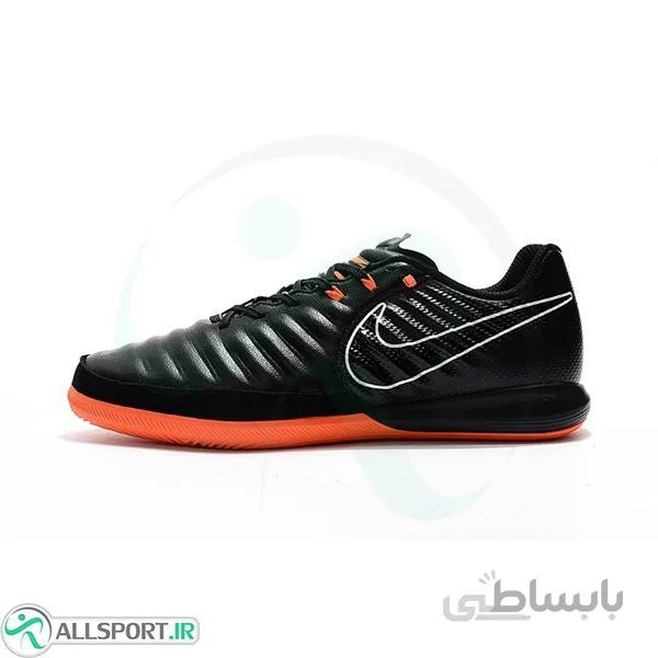 کفش فوتسال نایک تمپو طرح اصلی مشکی نارنجی Nike Tiempo