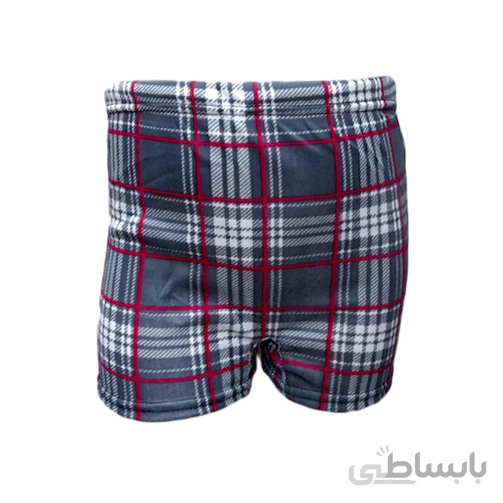 مایو پسرانه طرح چهارخانه