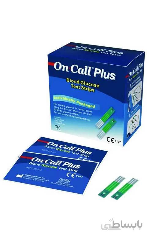 نوار تست قند خون ان کال پلاس On Call Plus ا Acon On Call Plus G133-115 Test Strips