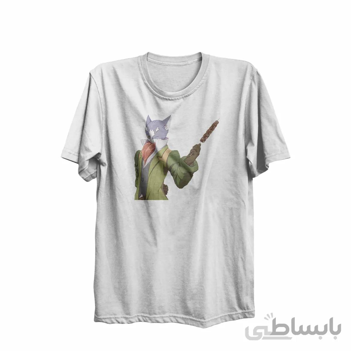 تیشرت یقه گرد سفید طرح انیمه ورود به افق Log Horizon کد KCT10461 کد 285368