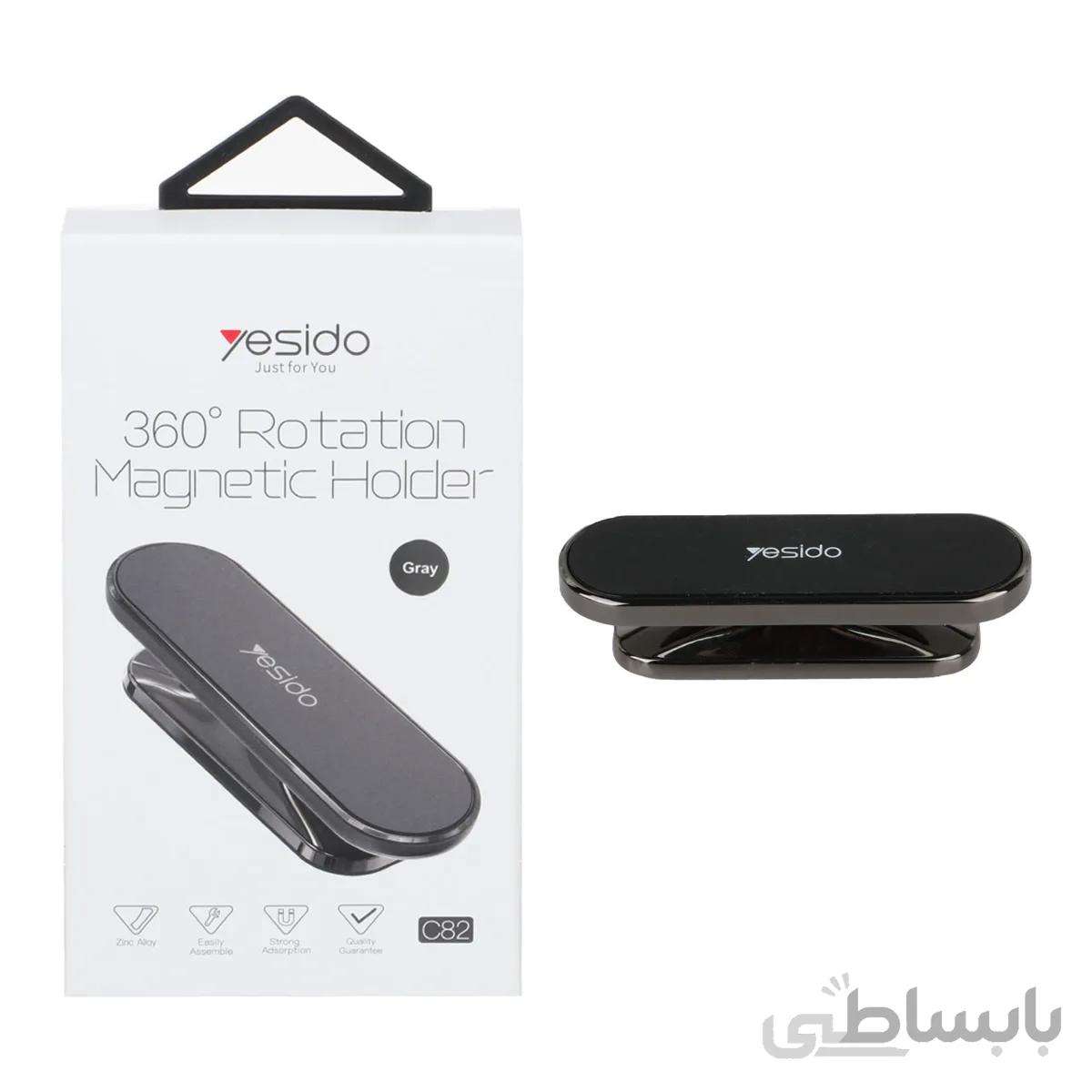 هولدر گوشی موبایل مگنتی yesido مدل C82 - خاکستری
