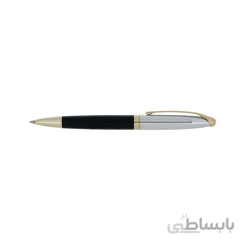 خودکار یوروپن مدل RING نیمه کروم مشکی مات گیره زرد