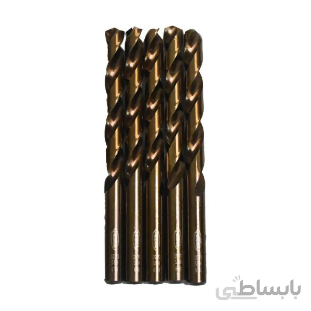 مجموعه 5 عددی مته آهن مدیا مدل HSSCO سایز 10.9 میلی متر