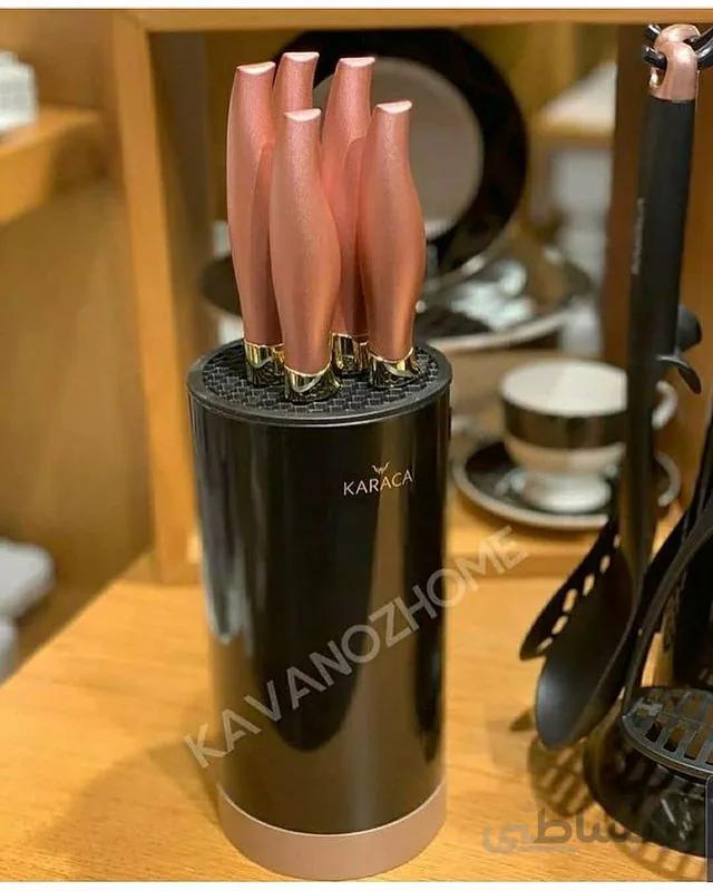 سرویس چاقوی آشپزخانه ۶ پارچه کاراجا مدل RoseGold