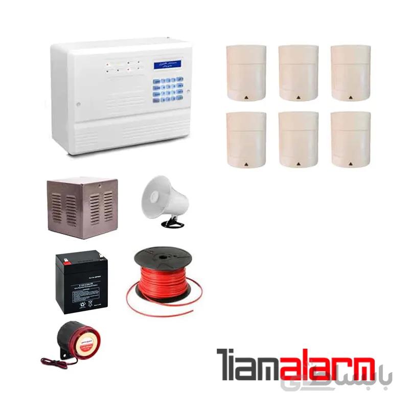 پکیج دزدگیر اماکن باسیم مدل فایروال سیم کارتی و تلفنی F10P6