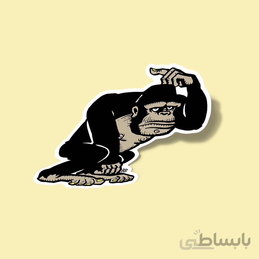 استیکر Bobby Black Gorilla sticker