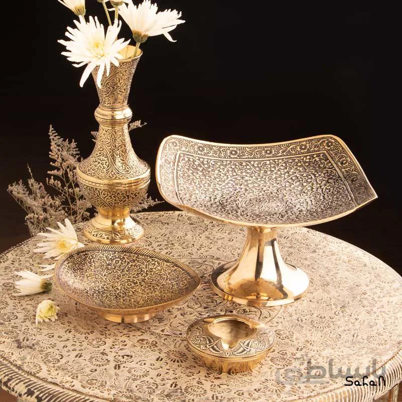 ست پذیرایی برنجی طلایی کد 199