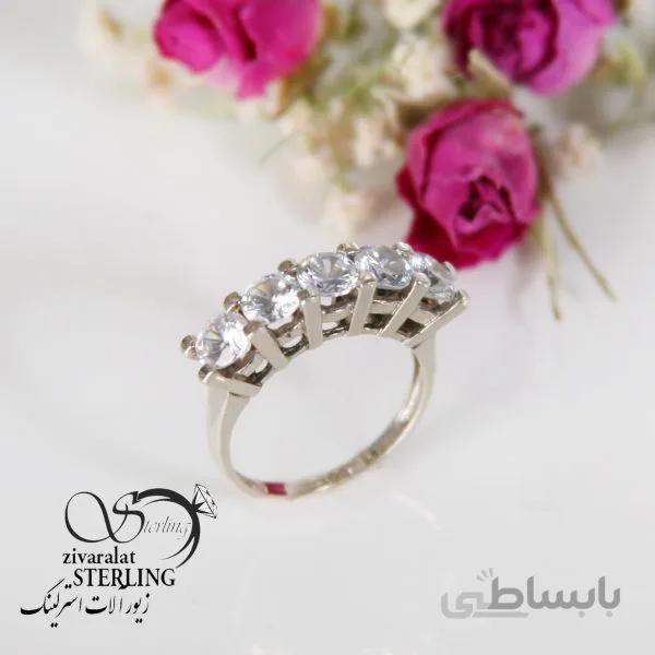 انگشتر نقره زنانه حلقه نگین دار
