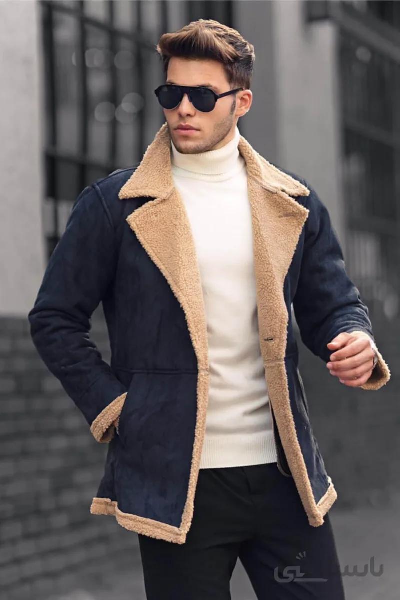 کاپشن چرم مردانه 2020 برند Madmext رنگ لاجوردی کد ty48621069