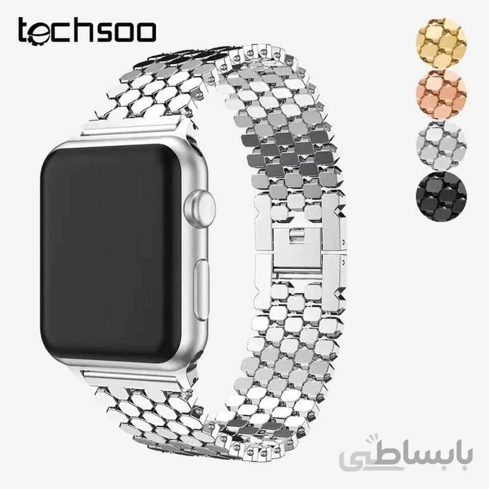 بند اپل واچ متالیک لونه زنبوری