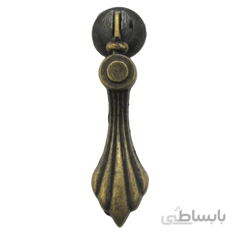 دستگیره آنتیک تک پیچ طرح دم اسبی