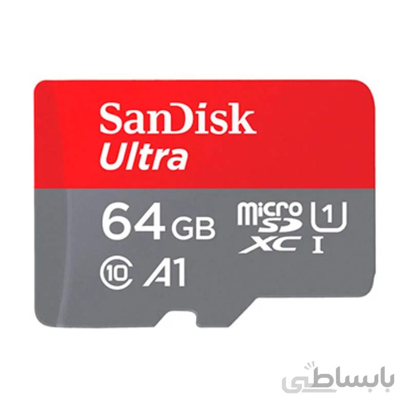 کارت حافظه MicroSD سن دیسک مدل Ultra ظرفیت 64 گیگابایت 120MB s ا Sandisk Ultra MicroSD 64Gb - 120MB/s