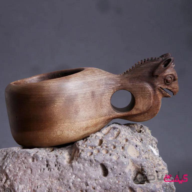 لیوان گوکسا چوبی طرح گیریفین(شیردال)